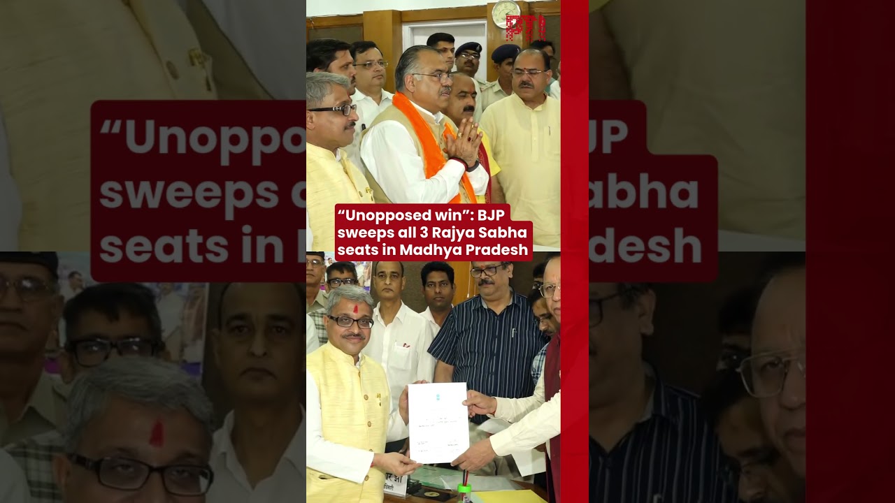 &ldquo;Unopposed win&rdquo;: BJP sweeps all 3 Rajya Sabha seats in Madhya Pradesh