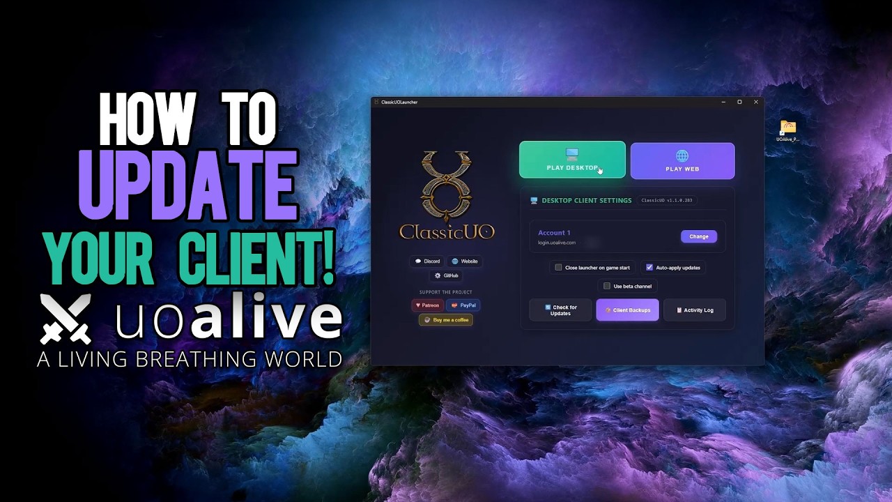 UOAlive: How to UPDATE your Ultima Online Client PLAY FOR FREE - 2026
