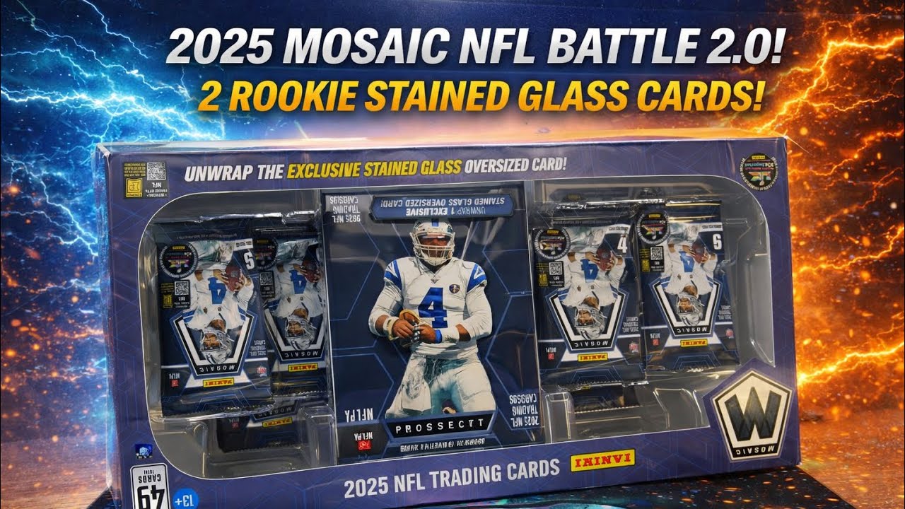 EBR 7 - 2025 Mosaic NFL Battle 2.0! 2 Rookie Stained Glass Cards! 🏈🏆