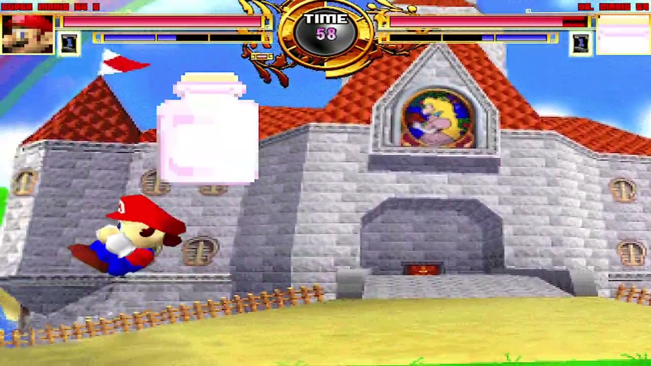 NICK54222 MUGEN: Super Mario 64 B VS Dr. Mario 64