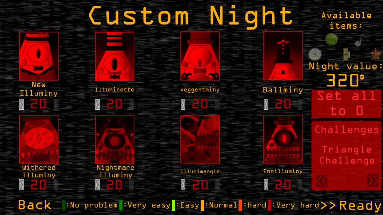 Five Nights at Illuminy's 2 | Triangle Challenge Complete! (10/20 Mode) + Extras