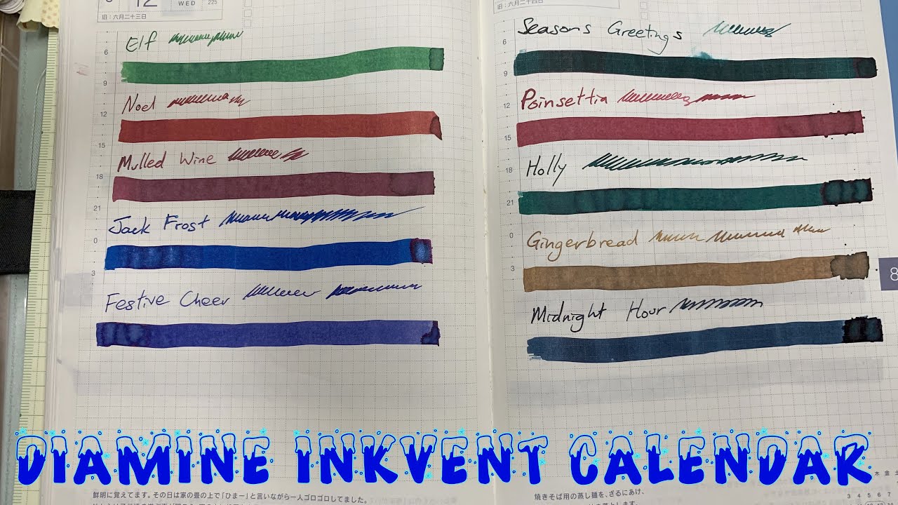 Diamine Inkvent Calendar 2019 Part 2 | Ink Swatch | Geeking out with Inks