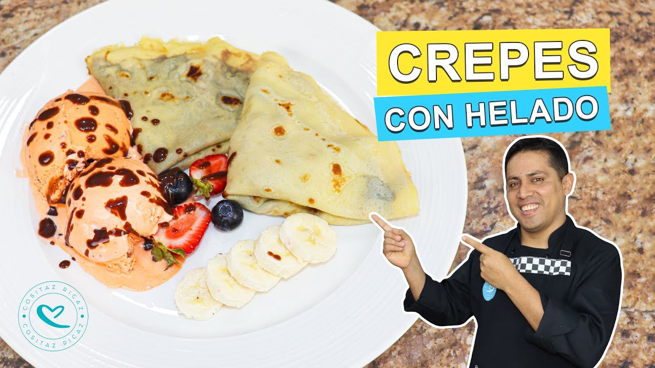 Cómo hacer CREPES con Helado 😋🍦🥞 - FÁCIL / Cositaz Ricaz