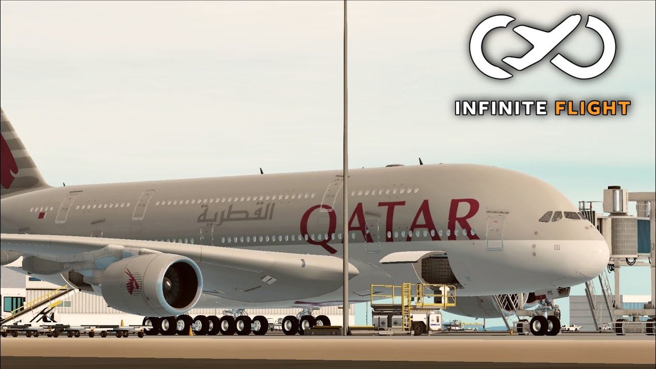 Doha To Hong Kong | Qatar Airways | Airbus A380 | Infinite flight simulator