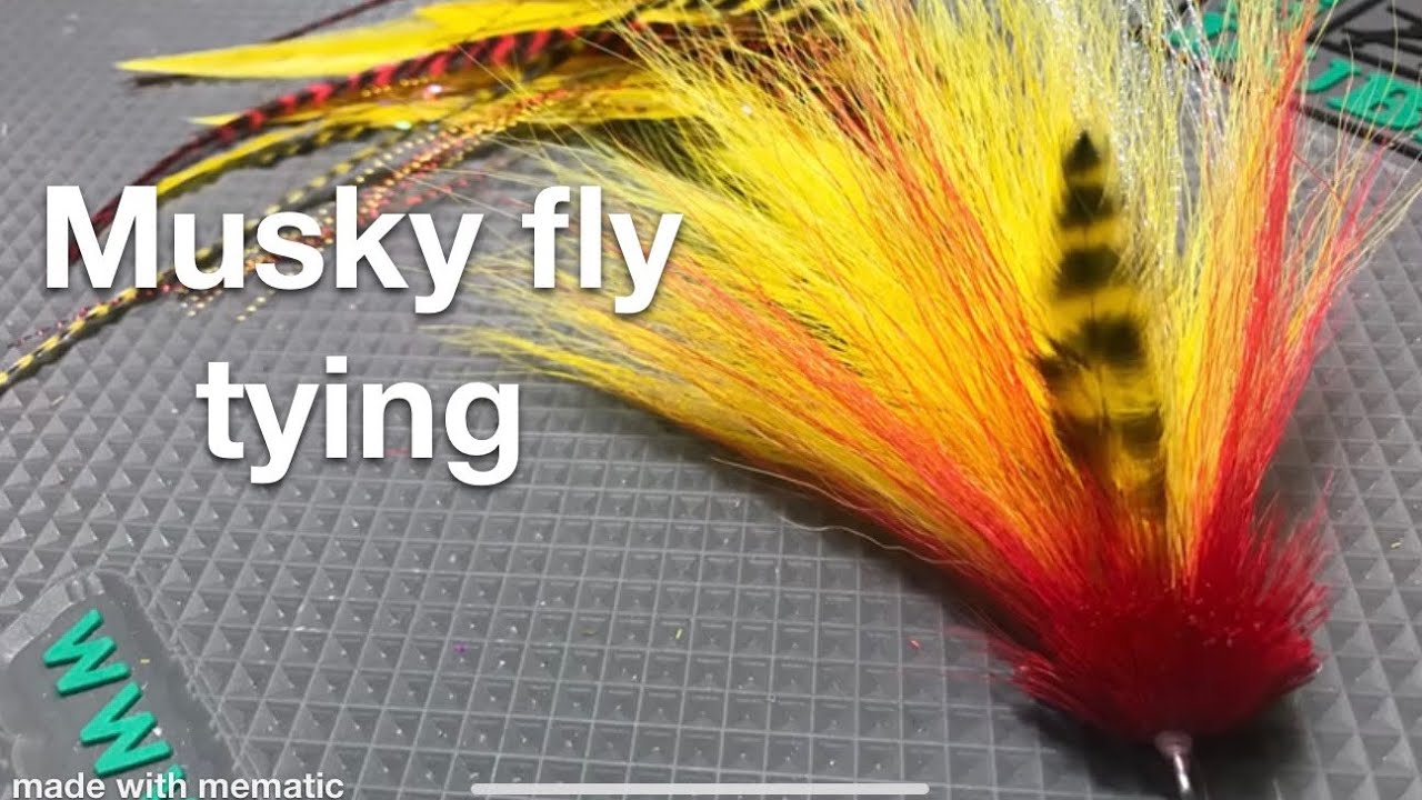 Musky fly tying. Articulated Buford (747) Musky fly pattern