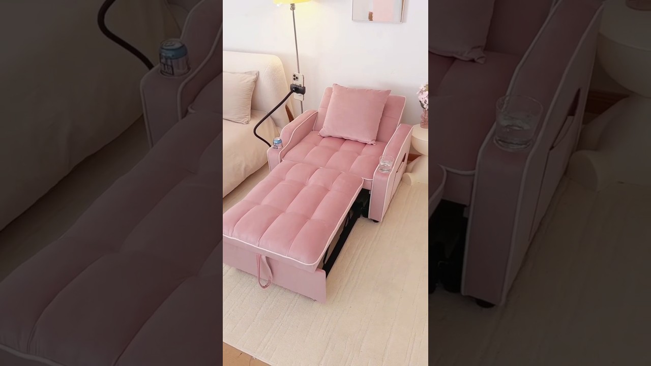 Relax & Rest: Sleeper Sofa Chair Transforms from Cozy Seat to Extra Bed!