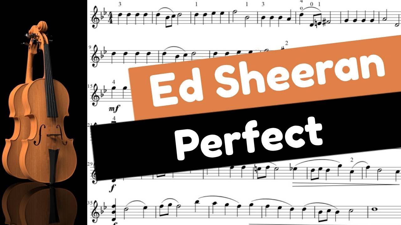 Perfect Ed Sheeran violon facile avec partition - Easy Violin Sheet Music
