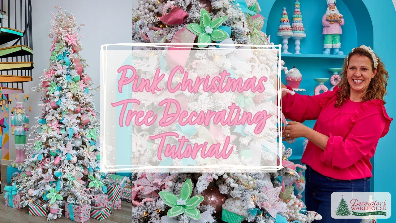 Sweet Shoppe Pink Christmas Tree Decorating Tutorial | Pastel Christmas Decor