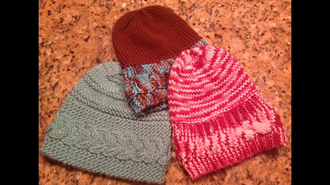 Banded Cable Knit Hat by to by the Stitch Niche