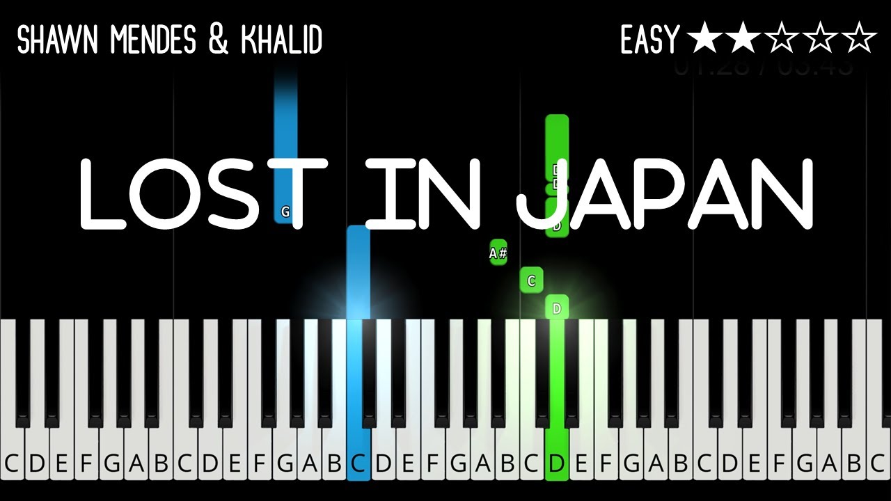 Shawn Mendes - Lost In Japan - EASY Piano Tutorial