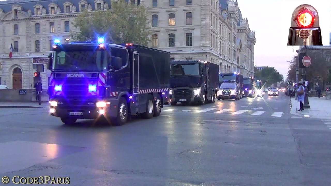 Massive Police Convoy Bank Transfer // Convoi Banque de France