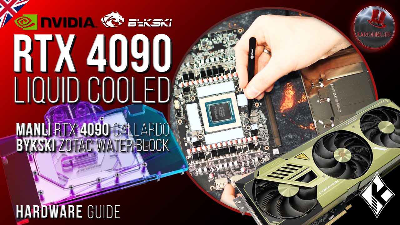 Manli Nvidia Geforce RTX 4090 Gallardo Custom water cooling: GPU mod with the Bykski water block 💦