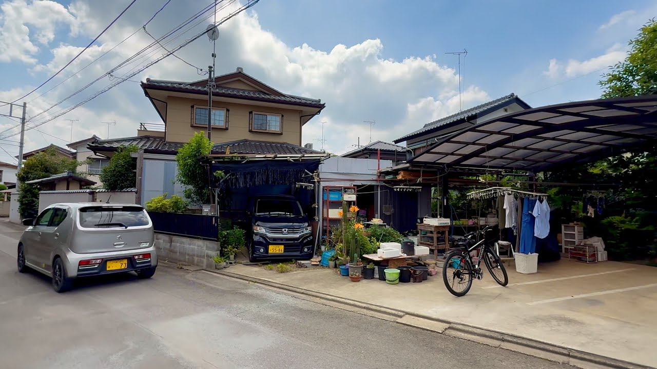 Ibaraki Japan village tour | Japanese design modern house in Koga city  |  4K HDR Japan Walk