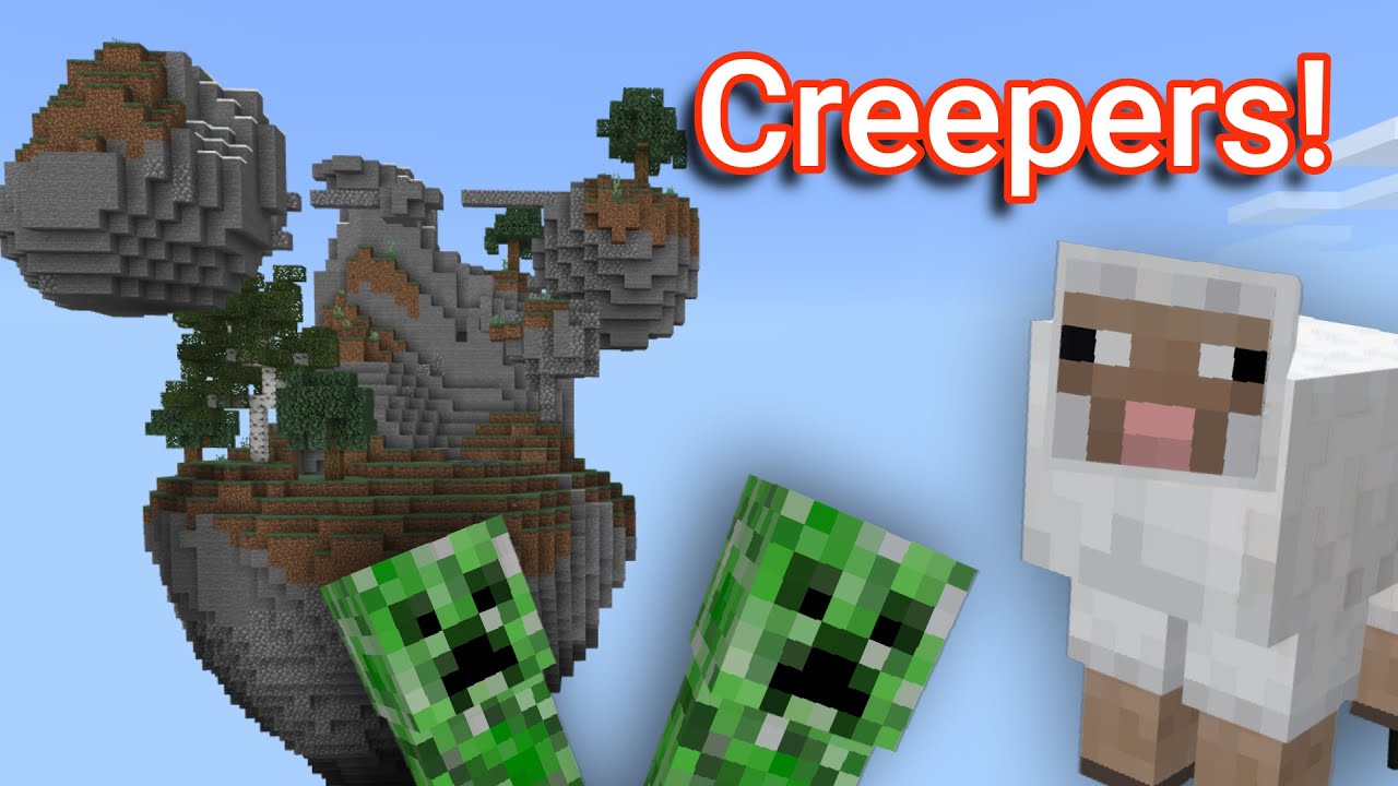 Creepers! + Unlocking a New Island! Cubecraft Skyblock Ep.13