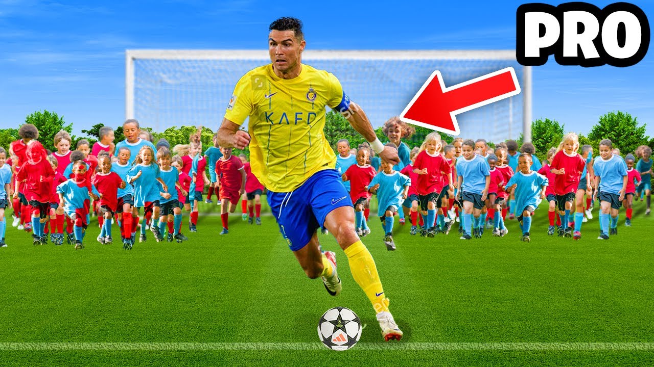 100 KIDS vs 1 Pro In A Football Match!