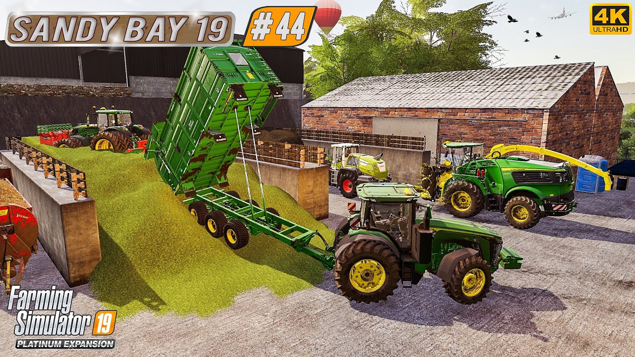 Selling Milk. Buying JD 8R. Chopping Maize & Making Silage ⭐ Sandy Bay 19 #44 ⭐ FS19 4K TimeLapse