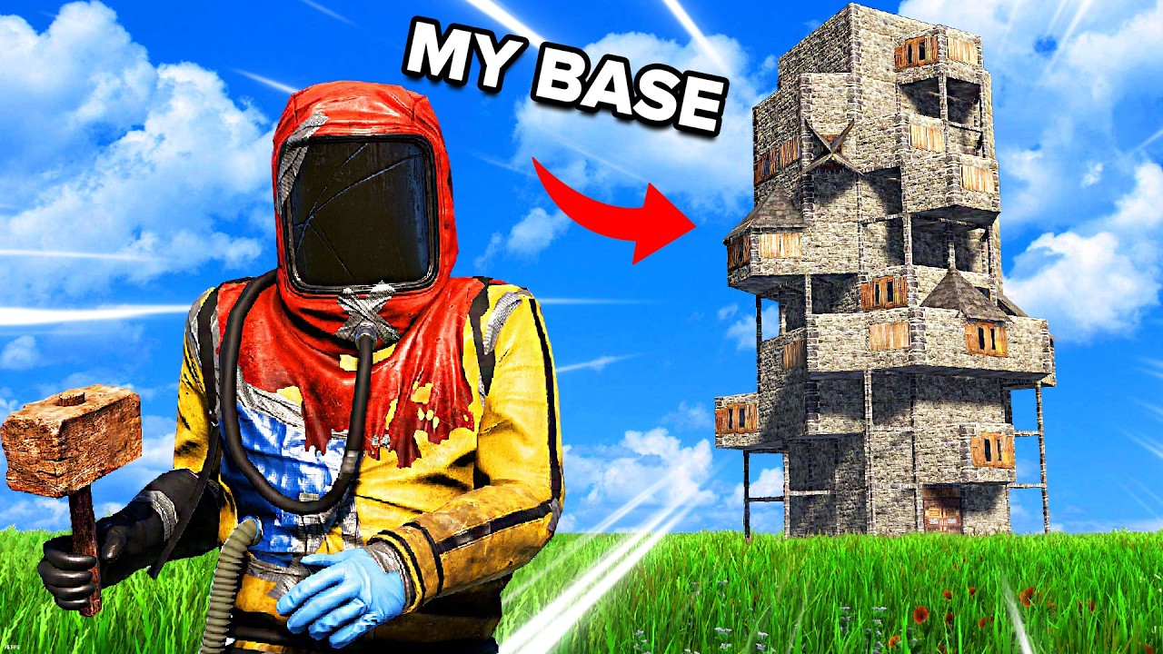 I Built The BEST Roof Camping Tower In Rust...