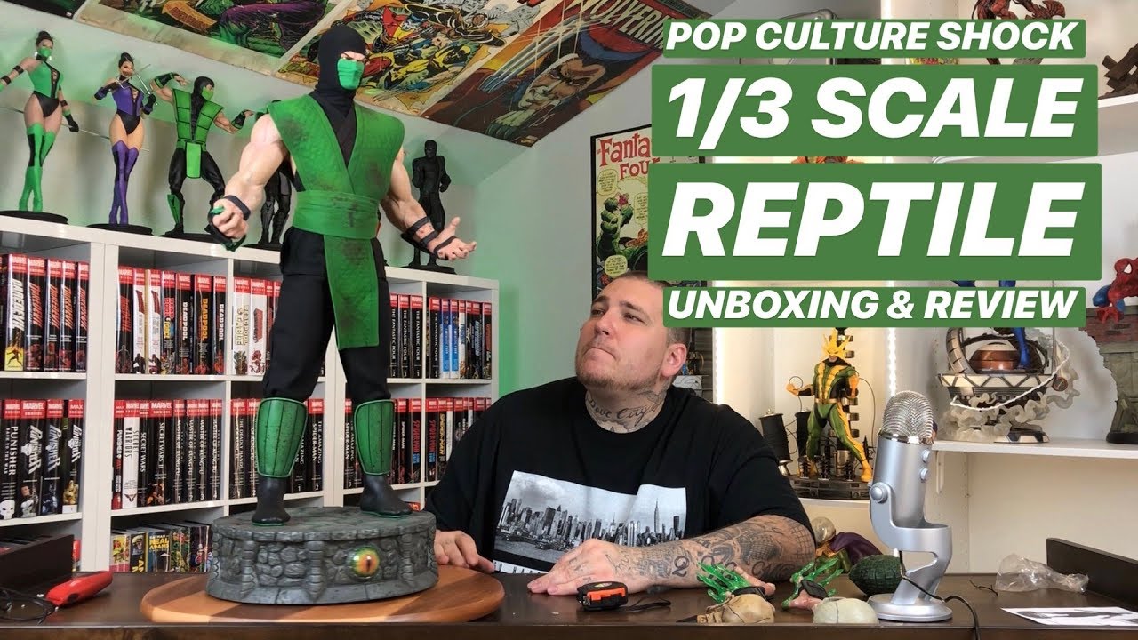 Pop Culture Shock REPTILE from Mortal Kombat 1/3 Scale Statue Unboxing & Review