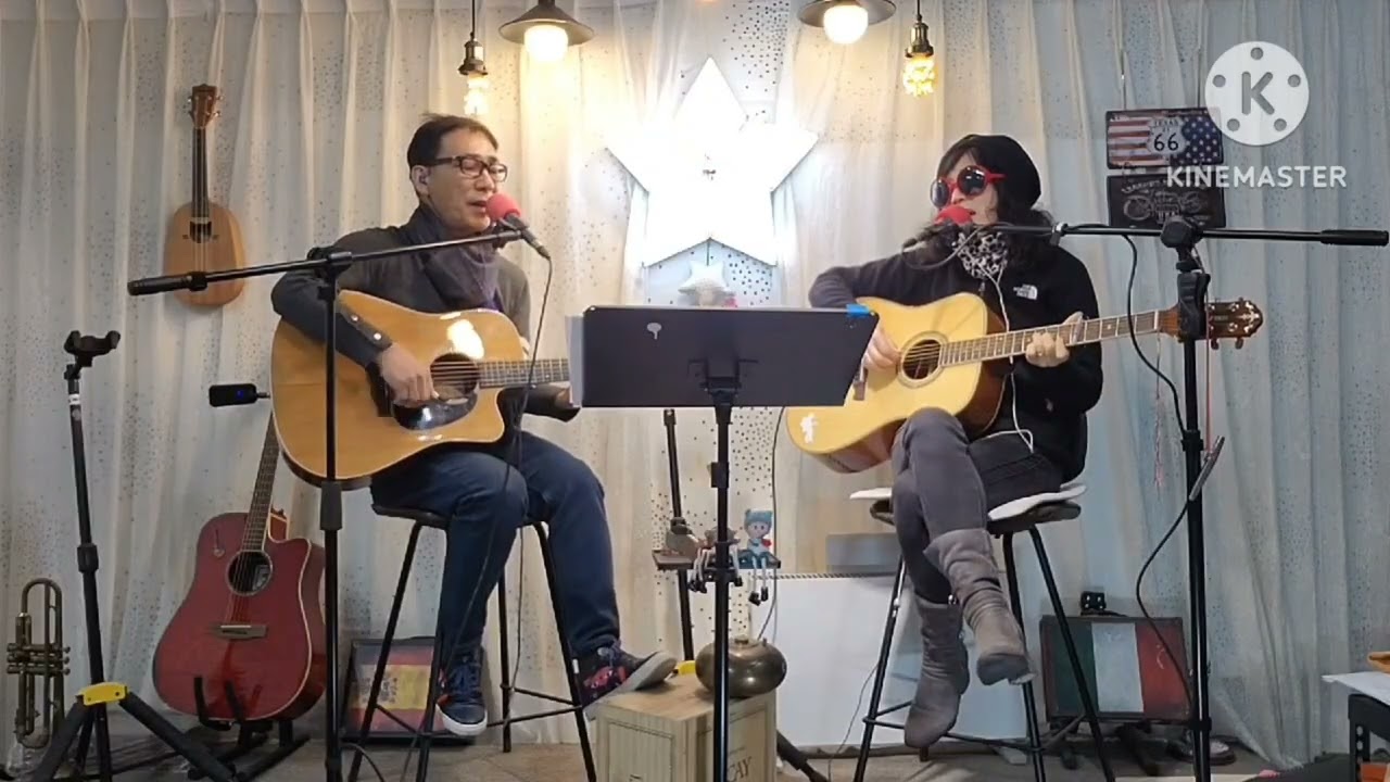 #유리창엔비#햇빛촌 cover by#연두별듀엣