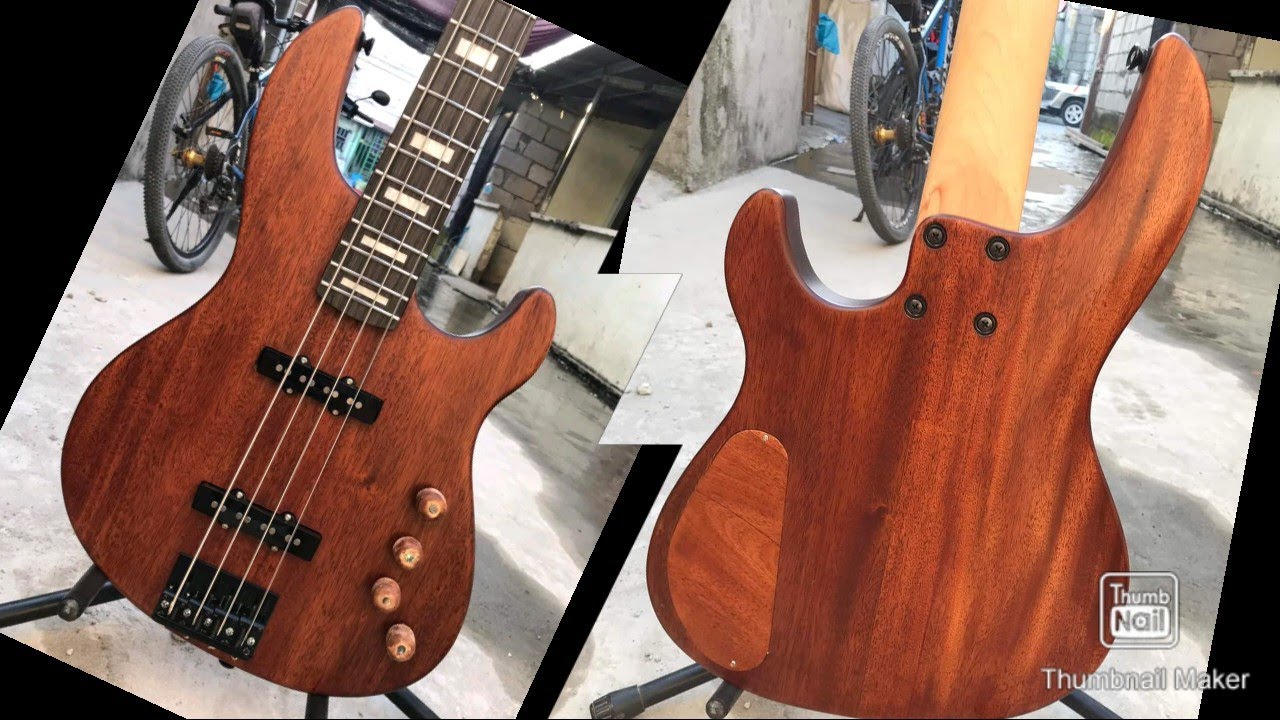 Bass Guitar Made from Philippine mahogany (part 2)