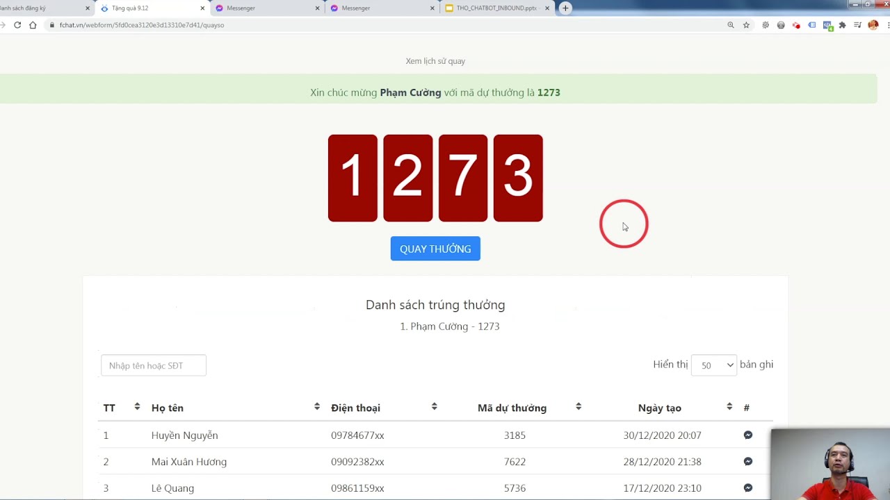 Hướng dẫn tạo Kịch bản Chatbot Tặng quà, Bán hàng tự động - Fchat