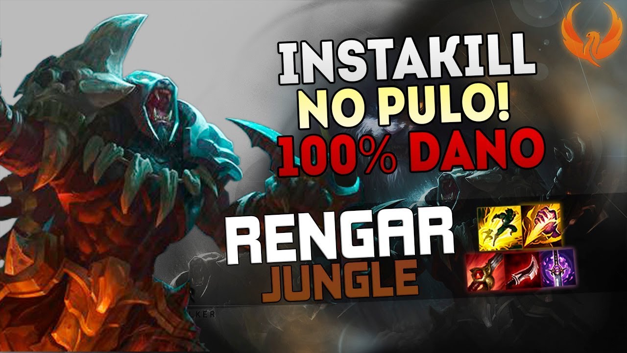 100% DANO! INSTAKILL NO PULO - RENGAR JUNGLE GAMEPLAY [PT-BR]