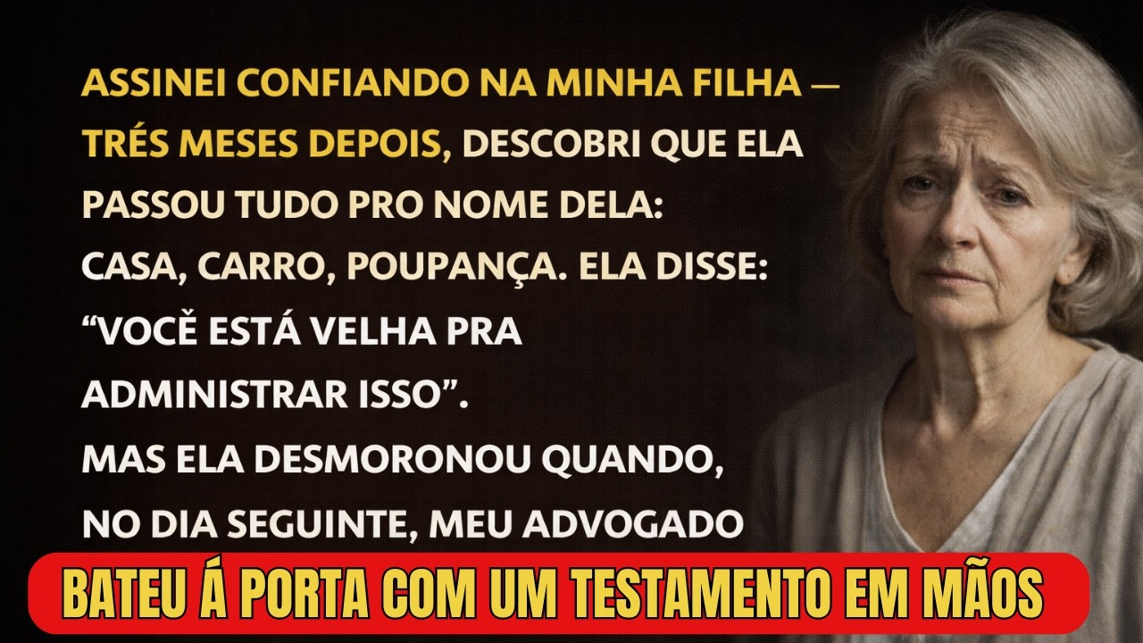 ASSINEI CONFIANDO NA MINHA FILHA. TRÊS MESES DEPOIS, DESCOBRI QUE ELA PASSOU TUDO PRO NOME DELA..