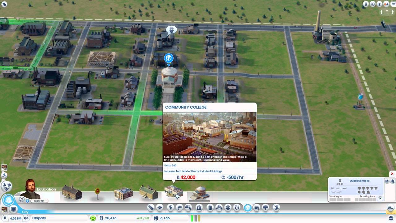 Let's Play SimCity - Education & Electronics Specialization Tutorial