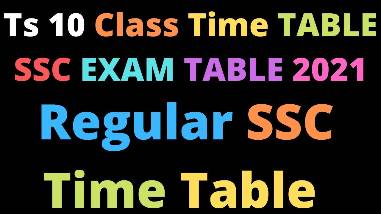telangana ssc exam time table 2021| ssc time table 2021 | ts ssc time table | 10th class timetable