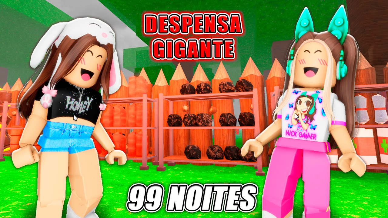 CONSTRUIMOS UMA MAIOR DESPENSA EM 99 NOITES - Roblox