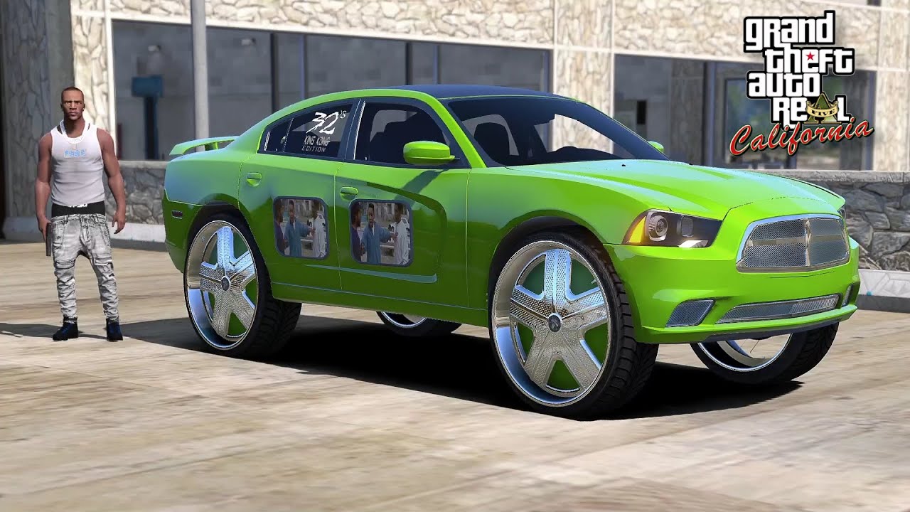 GTA 5 - REAL LA STREET LIFE - KING KONG CHARGER ON 32's - LA REVO #38