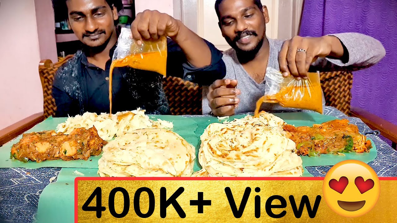 Parota With Mutton Saalna and Chilli Chicken Eating Competition | Food Thrones Eating competition