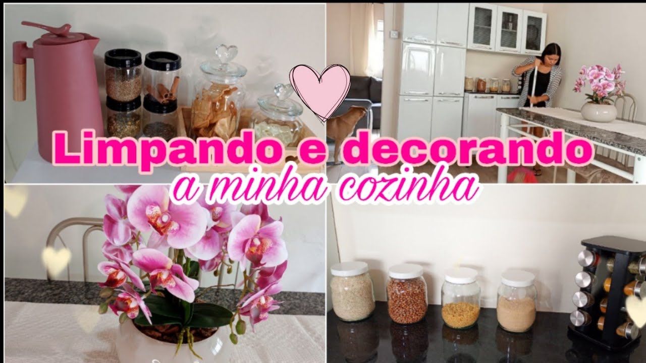Uma manhã produtiva 🩷 limpeza e decoração na cozinha...