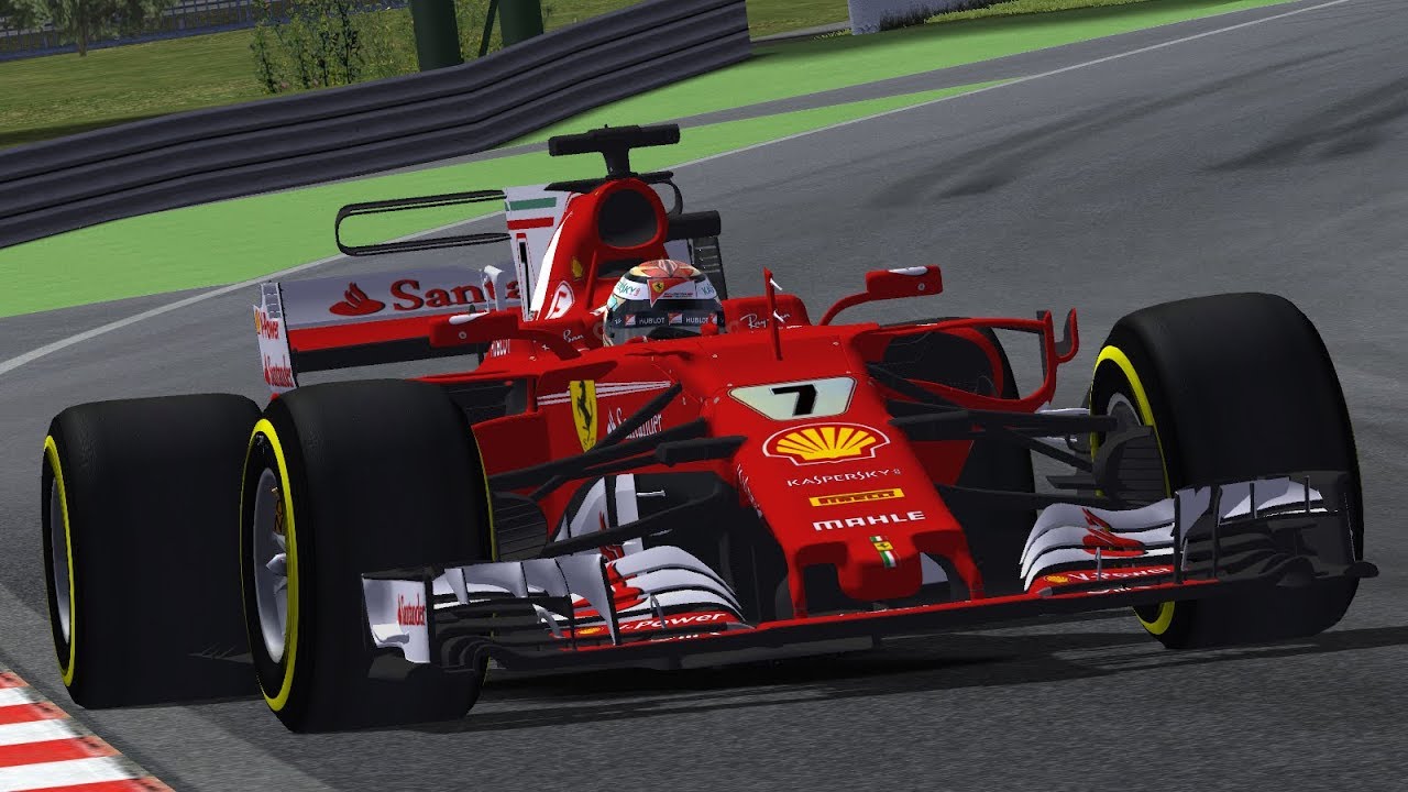 rFactor F1 2017 R&auml;ikk&ouml;nen onboard Ferrari SF70H Barcelona