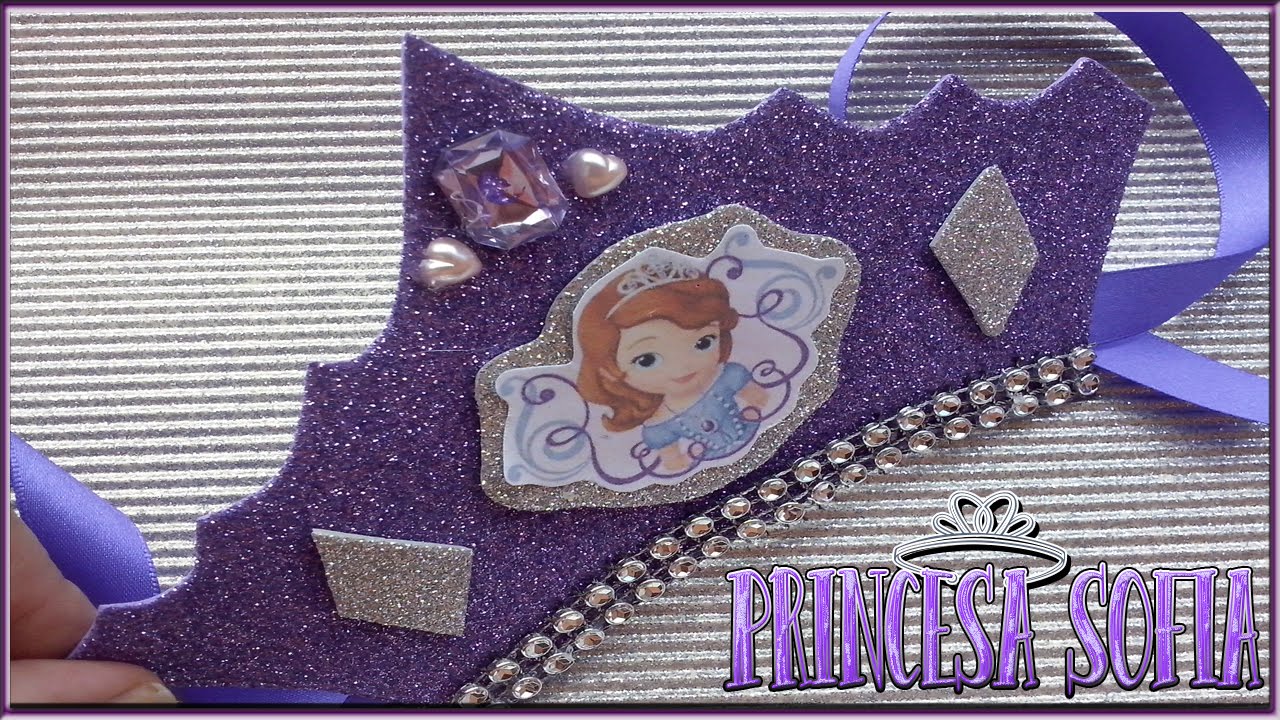 DIY Como hacer una Corona  de la princesa sofia para fiestas