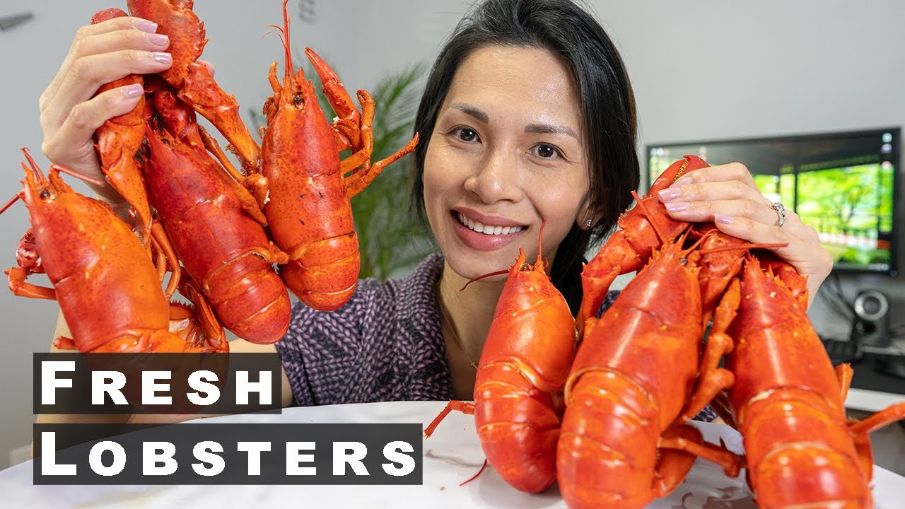 LOBSTER SEAFOOD MUKBANG | Fresh Lobsters