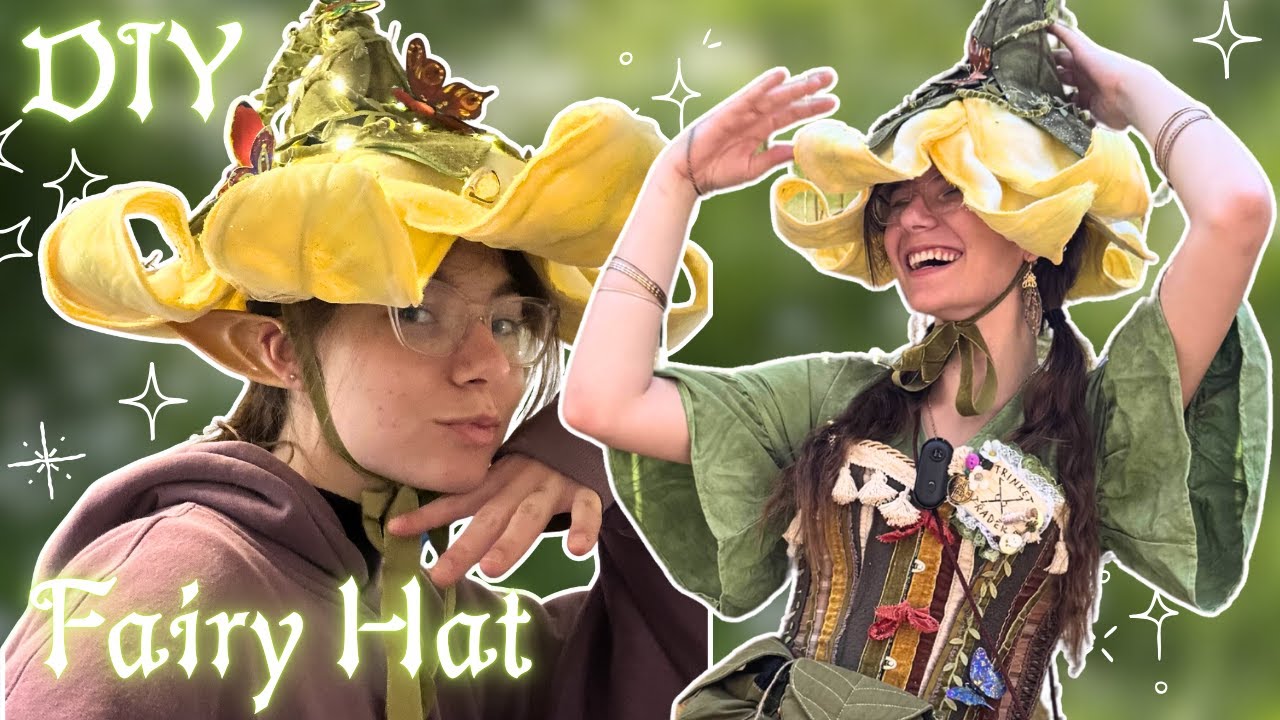 making a flower fairy hat in a WEEK🌻👒✨