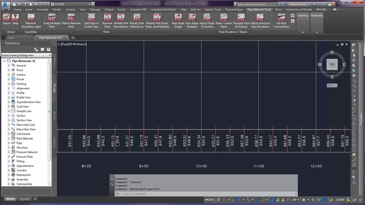 Pipe Network Productivity Tools - Create Profile of Pipes