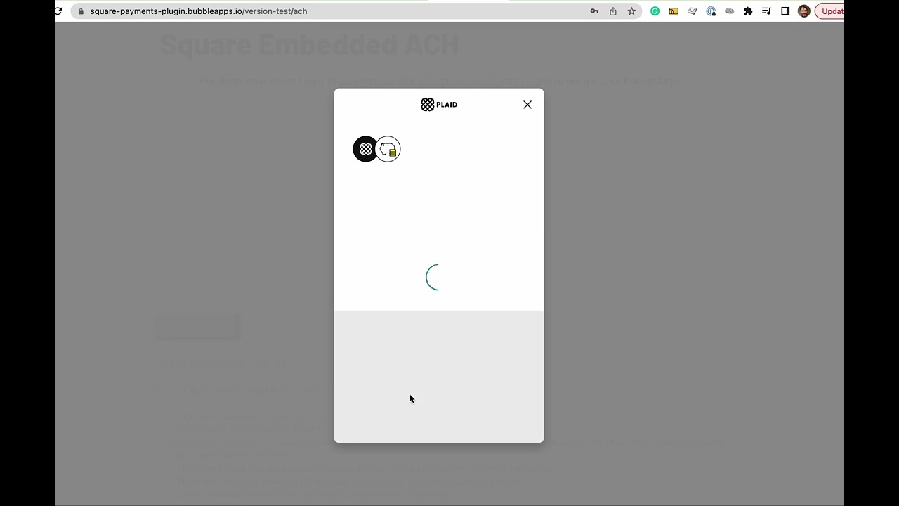 Overview of Square ACH payments in Bubble