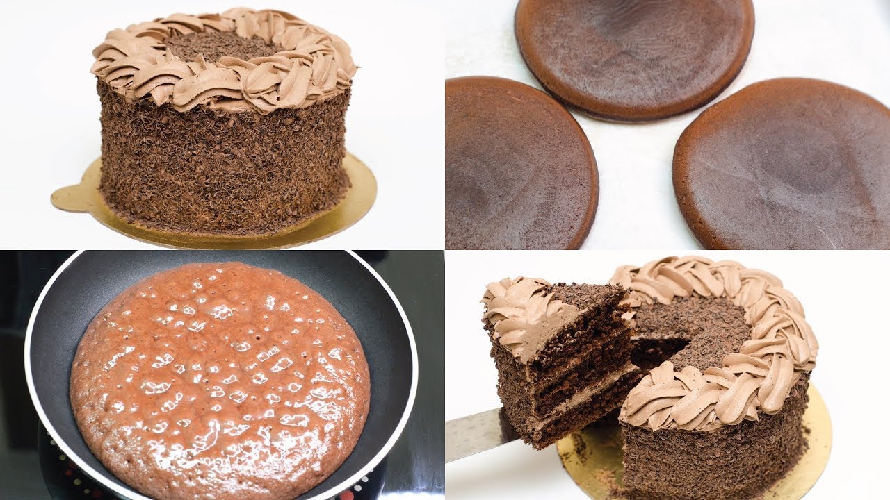 EGGLESS CHOCOLATE CAKE I CAKE ON FRY PAN I WITHOUT OVEN