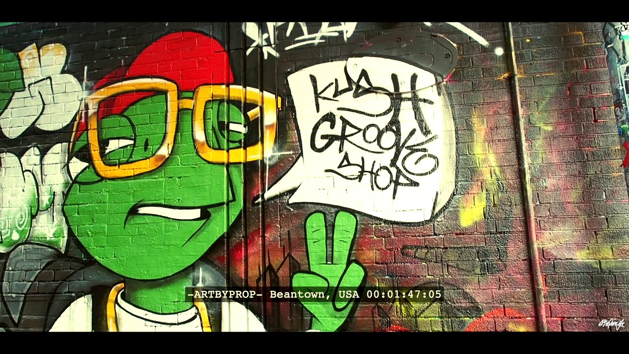 Kush Groove Turtle by @artbyprop On Cambridge's Famous Graffiti Wall