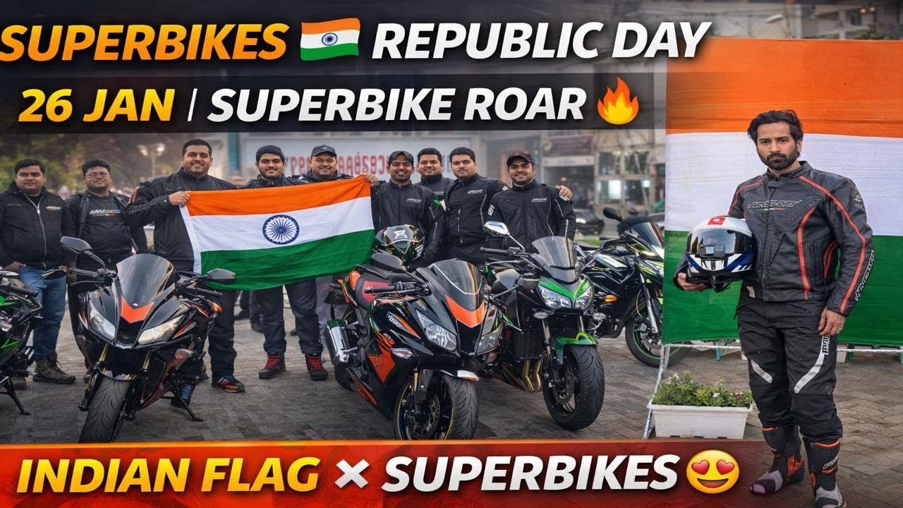 🇮🇳 26 January Republic Day Ride | Superbikes, Indian Flag & Crazy Sound 🔥