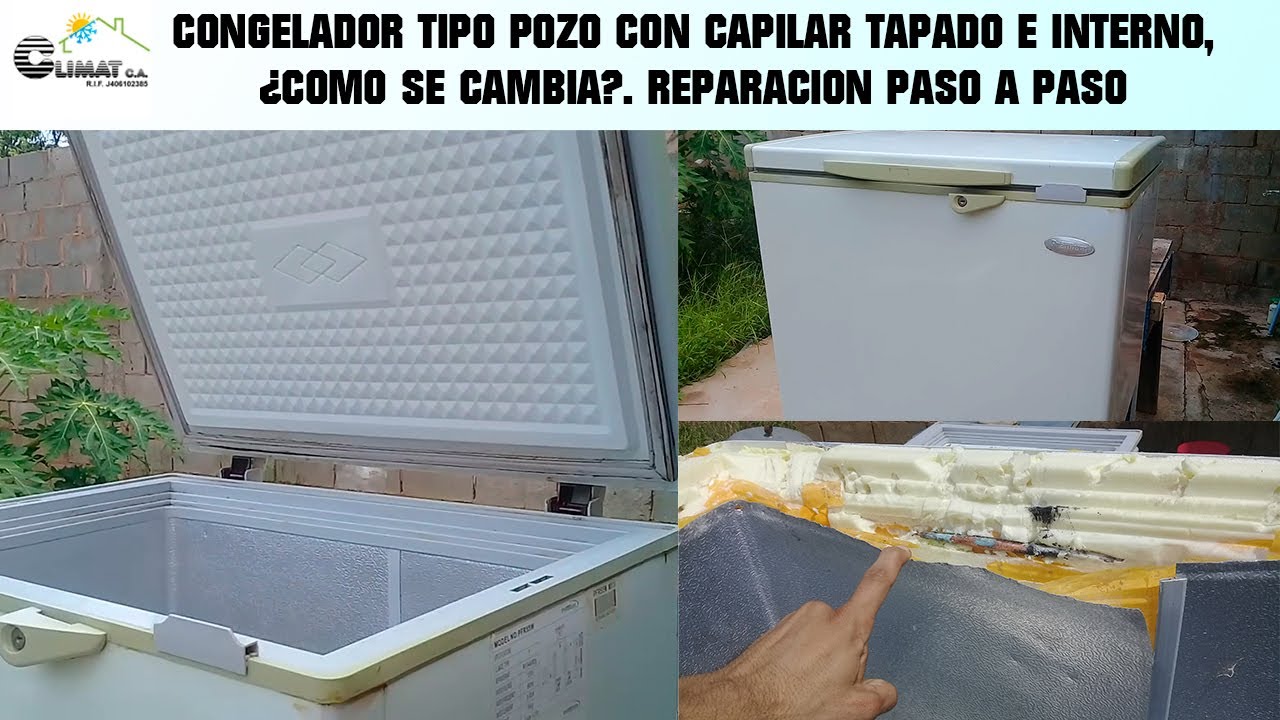 Reparacion freezer horizontal. Cambio de capilar (empotrado). Capilar tapado (Sistema obstruido)