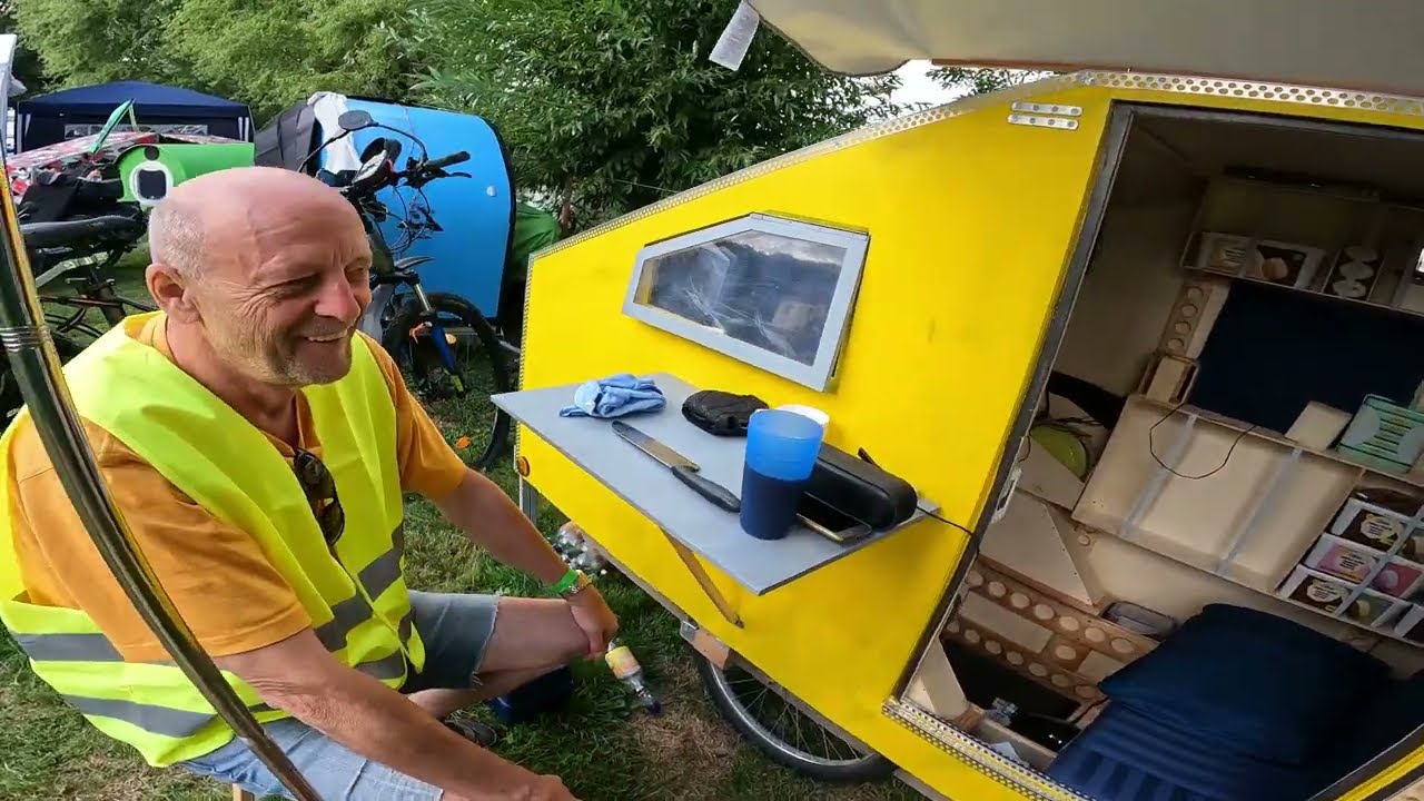 Gut & Günstig , Günter hat sich einen echt schönen Fahrrad Wohnwagen für unter 300 Euro gebaut