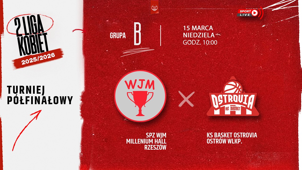 SPZ WJM Millenium Hall Rzesz&oacute;w - KS Basket Ostrovia Ostr&oacute;w Wlkp. (1/2 2 LK)