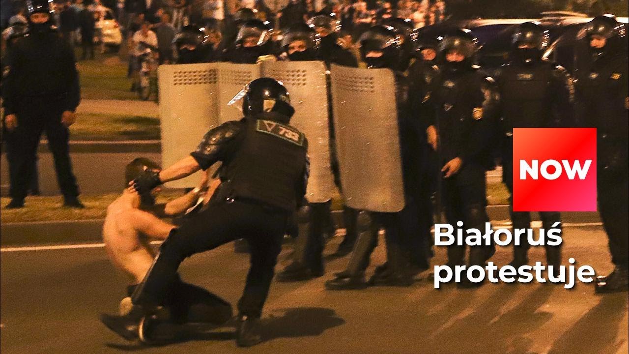 Białoruś. Brutalne starcia manifestantów z policją po ogłoszeniu zwycięstwa Łukaszenki
