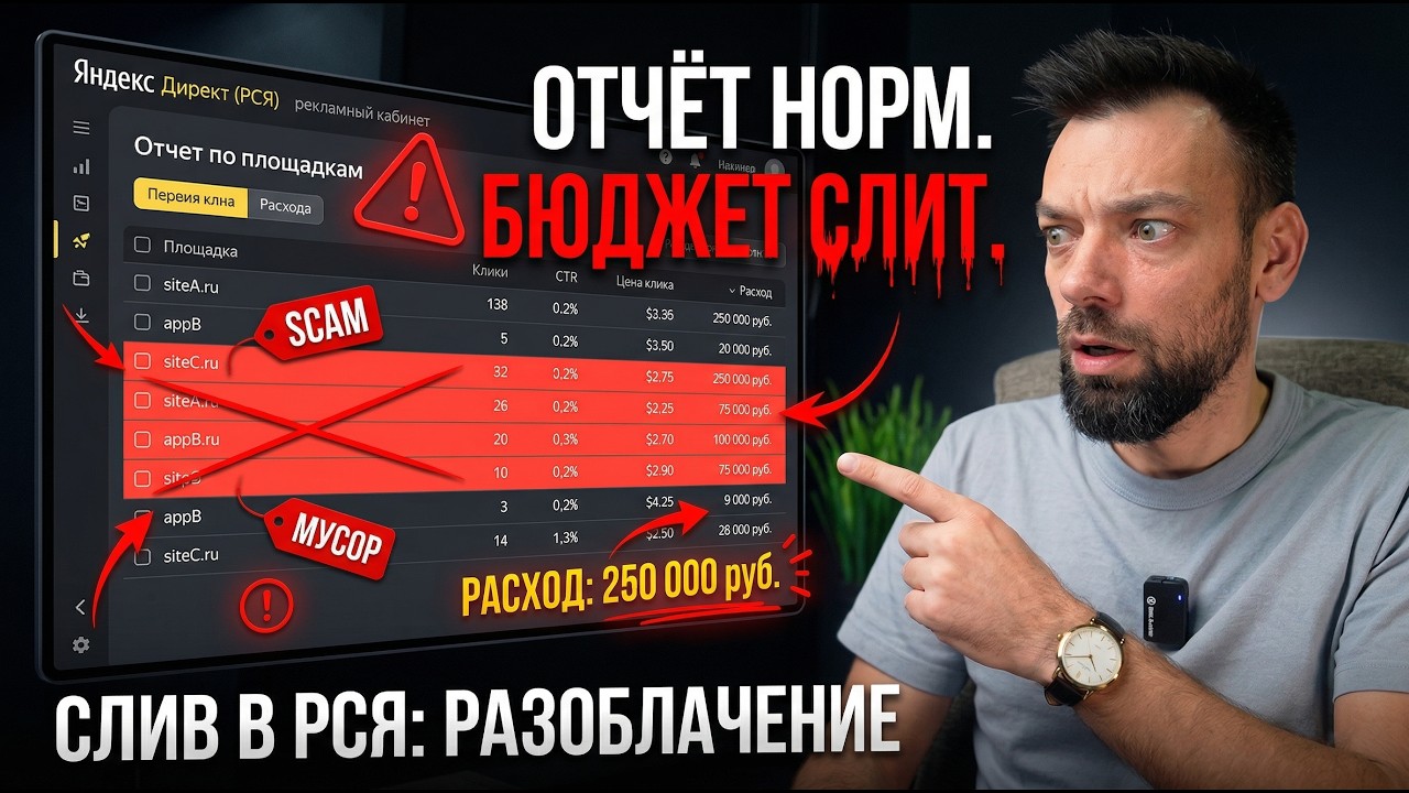 Чистка площадок в РСЯ. Как найти слив бюджета и не терять деньги