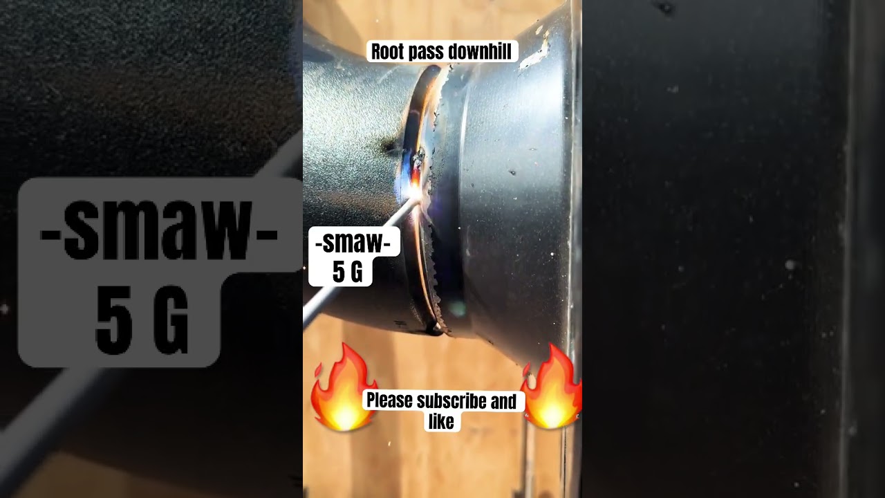 Root pass downhill smaw 5G #welder #smaw #pipeline #migas #shorts #fypyoutube #shortvideo