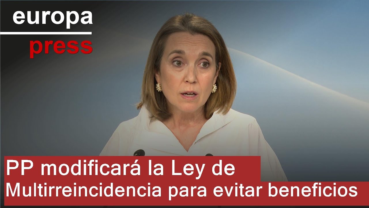 PP enmendará la Ley de Multirreincidencia para que no se 