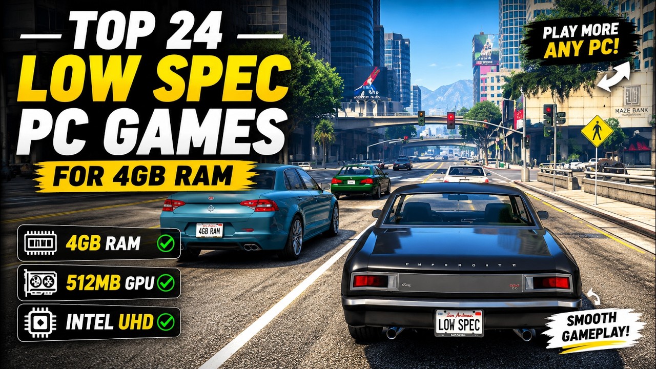 Топ-24 игры для слабых ПК: 4 ГБ ОЗУ и 512 МБ видеопамяти | Intel UHD Graphics (2026)